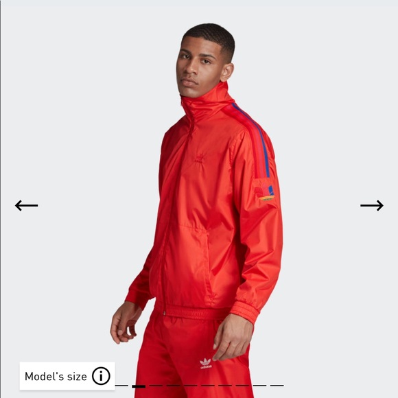 adidas Originals Other - Adidas Originals Unisex Adicolor 3D Trefoil 3-Stripes Track Jacket in Active Red